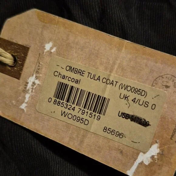 All Saints Ombre Tula Coat Sz.0 NWT Black - Picture 5 of 6